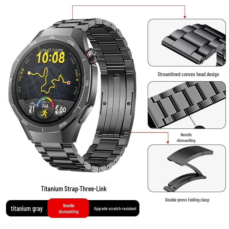 Titanium Alloy Strap for Huawei GT5/Pro GT4/Watch5/4/6 - Business Style Watch Band