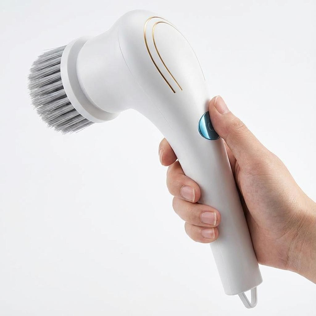 Multi-Function Electric Scrubber, with Interchangeable Heads. 25x11cm, Rechargeable, for Kitchen & Bathroom United States