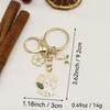 Cute Cartoon Rose Flower Rabbit Keychain - Festive New Year Gift & Backpack Pendant Pair