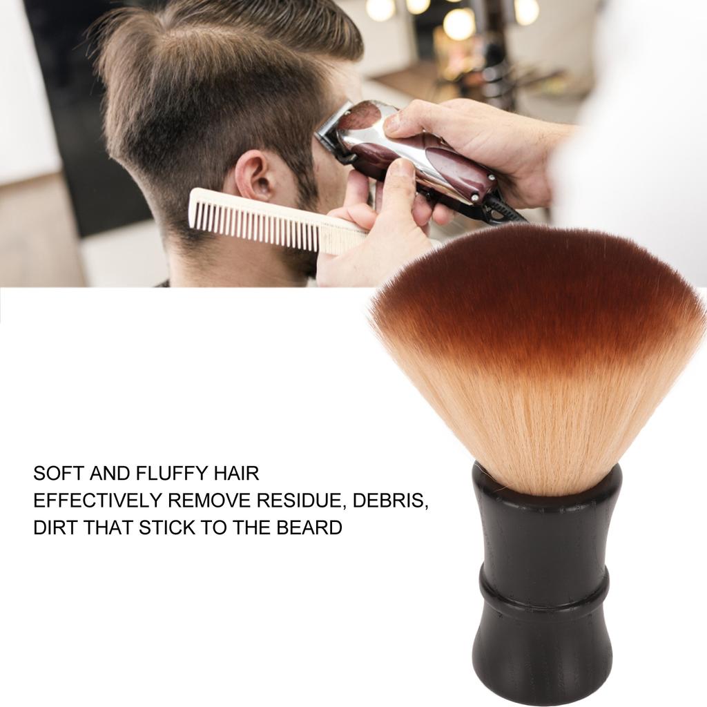 Men Beard Brush Soft Nylon Hair Wooden Handle Beard Grooming Brush for Hair Cleansing