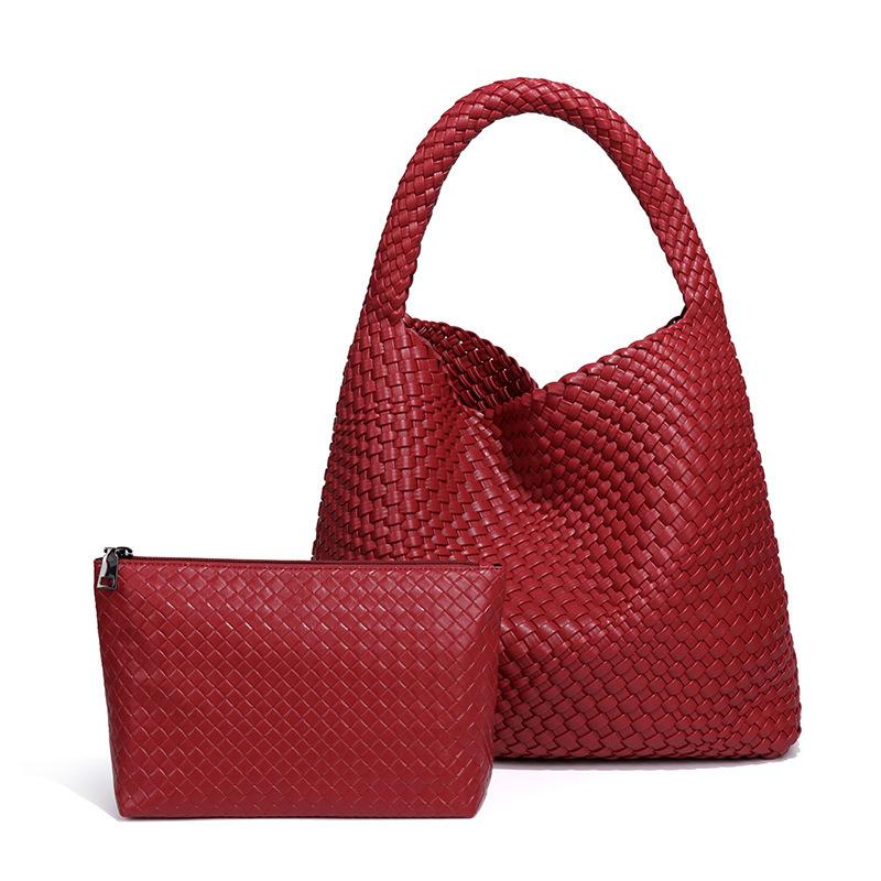 Hand-woven Women's Bags, Daily Casual Shoulder Bags, Large-capacity Underarm Bags, Bucket Bags.