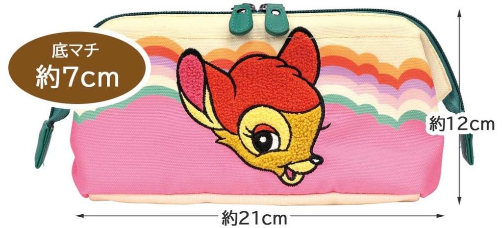 Skater (Skater) Clasp Pouch, Small Items, Makeup, Disney Retro Bambi ZGAP1-A