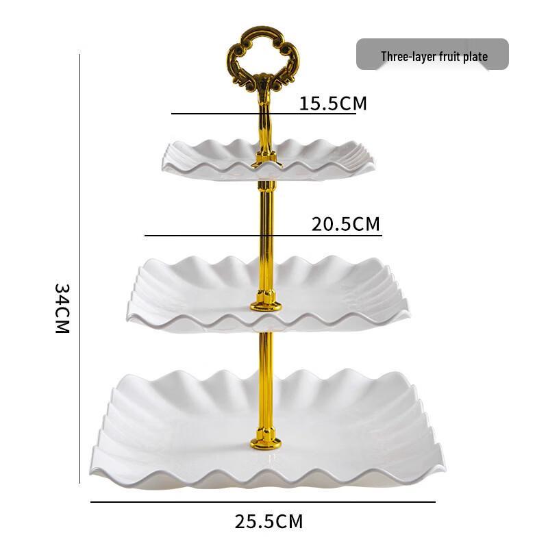 Three-Tier Plastic Serving Platter