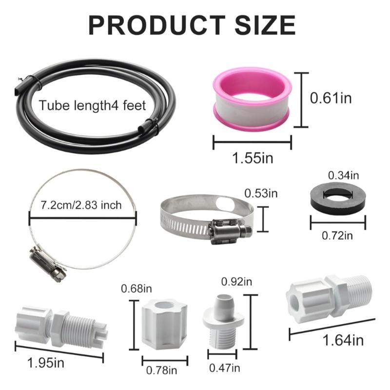 Plastic and Metal Pool Connector Set Pool Pipe Adapter Set Leakproof Pool Seals Suitable for CLX220 Swimming Pools