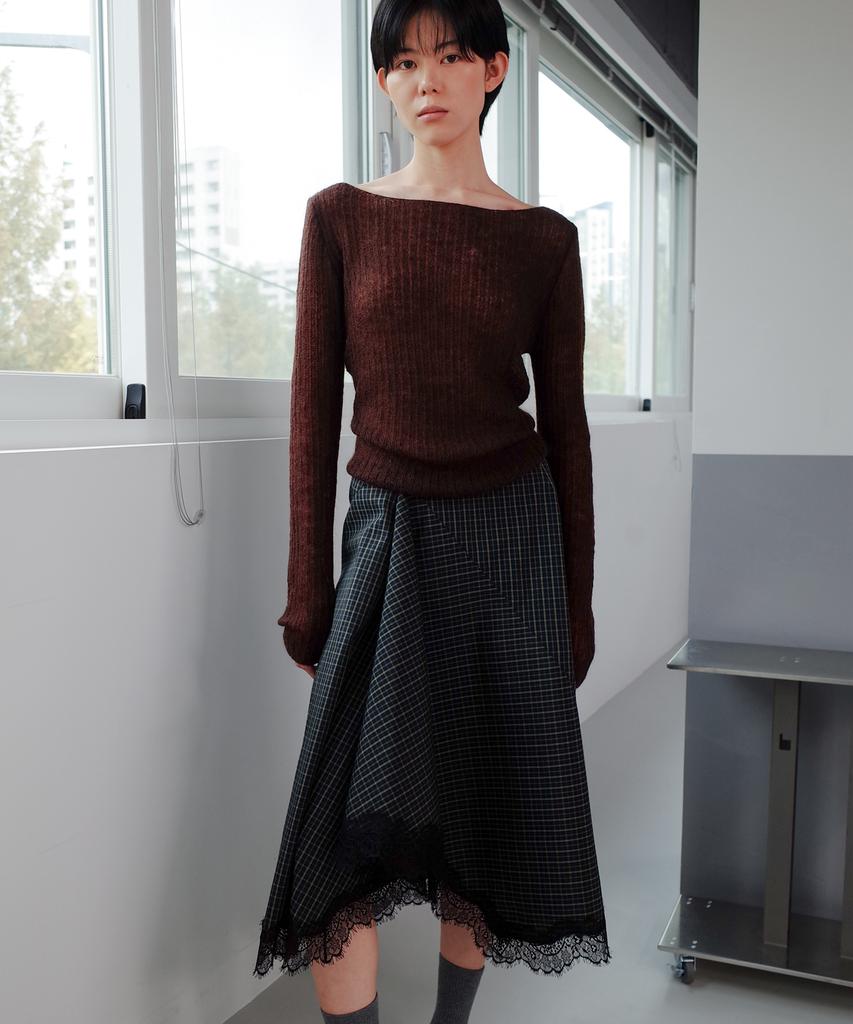 Gilyeong Mohair Tie Knit_Brown