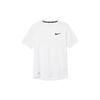Nike Dri-Fit Solid Logo Print Fitted Training Short Sleeve T-Shirt Men Tops White BV5634-100
