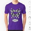 Death Moths T Shirt Big Size 100 Cotton Death Moth Roses Death Moths Moths Moth Black And White Fine Liner Detail Dot Work