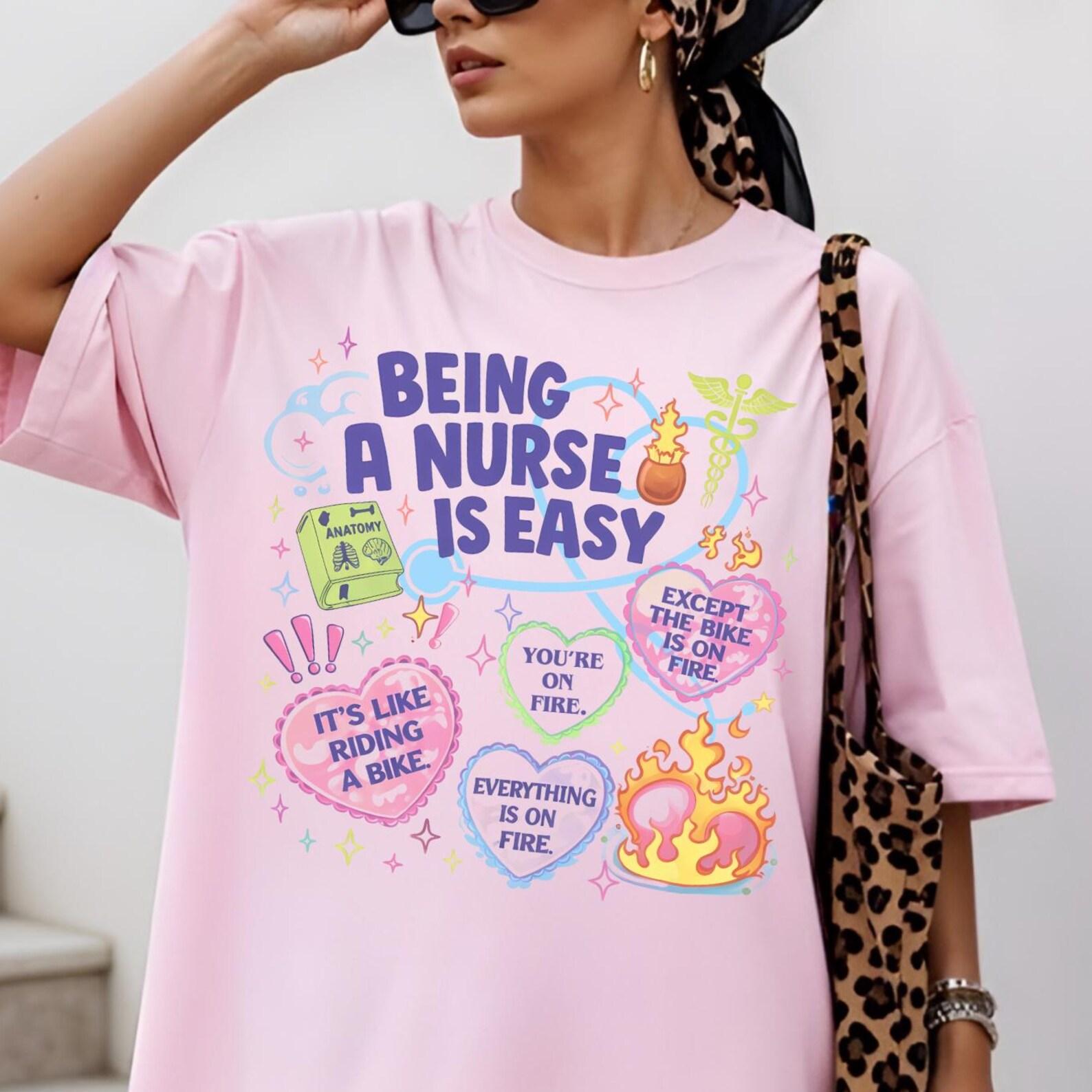 Nursing School Shirt, Being A Nurse Is Easy Tshirt, Nursing Weeks In School Tee, Nurse Life Shirt, Nurse Vacation Mode, Healthcare Worker M