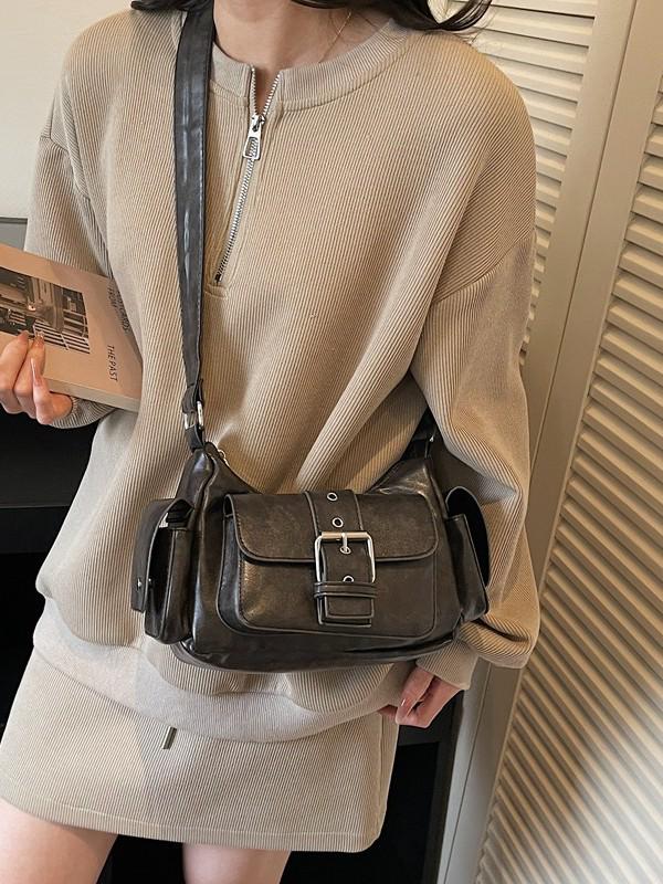 Maillard Color Crossbody Bag: Trendy, Versatile, Stylish Shoulder & Underarm Accessory