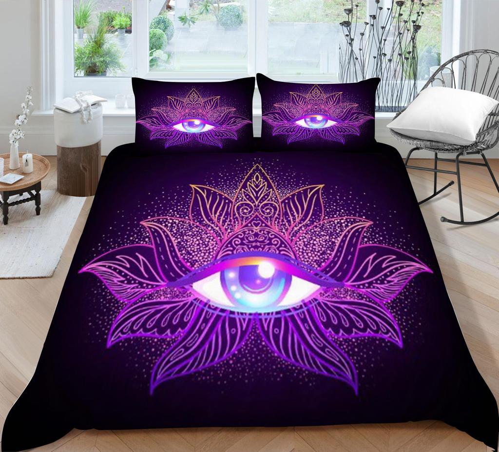 Boho-Bettbezug-Set, Boho-Bettbezug, Boho-Kissenbezug, Design, Heimtextilien, Mann, Frau, Einzelbett, King-Size-Bettbezug