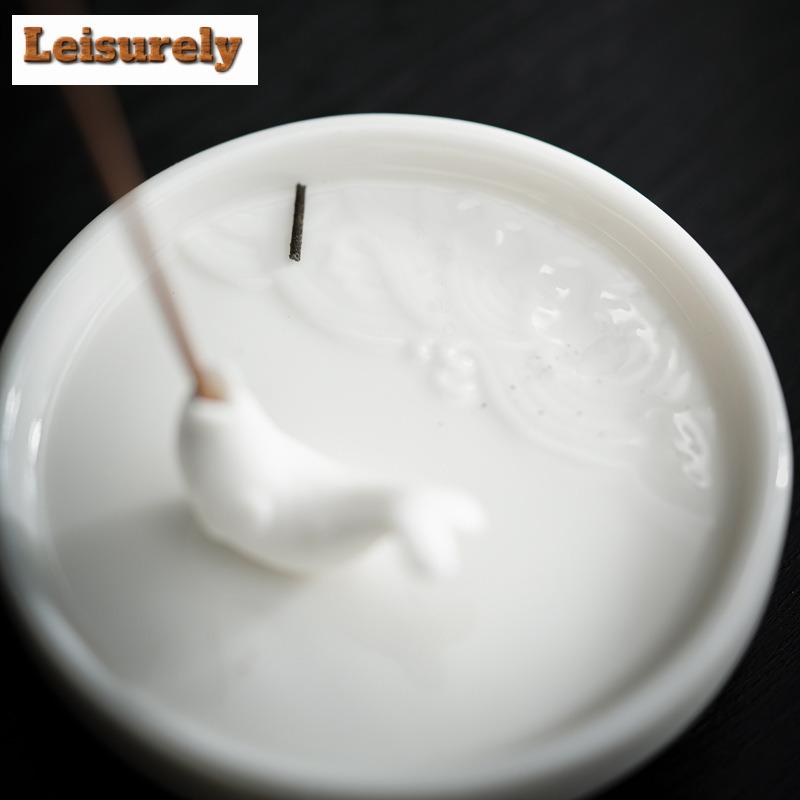 High Foot Discal Incense Holder Vintage Zen Garden Incense Burners Consecrate Smell Distributor Censer Buddhism Ornaments Craft