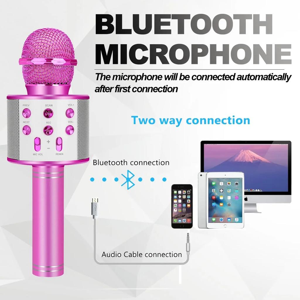Kids Karaoke Microphone for Girl Toys,Christmas Birthday Gifts Ideas for 3 4 5 6 7 8 9 10 Year Old Girls