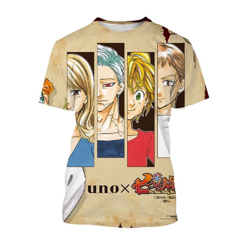 Sommer Heißverkauf Anime Charakter Kreatives Design 3D-Druck Cooles und Personalisiertes Mode T-Shirt