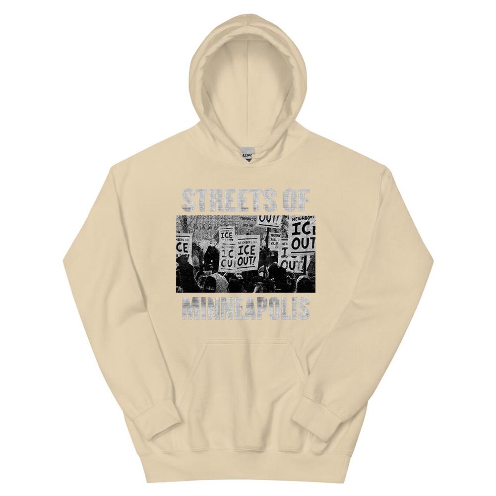 

Bruce Springsteen Streets of Minneapolis Hoodies Anti-ICE ICE OUT Design Graphic Print Sweatshirts Long Sleeve Pullovers L хакі