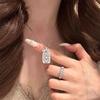 S925 Sterling Silver Micro-set Full Diamond European Style Clavicle Necklace for Women