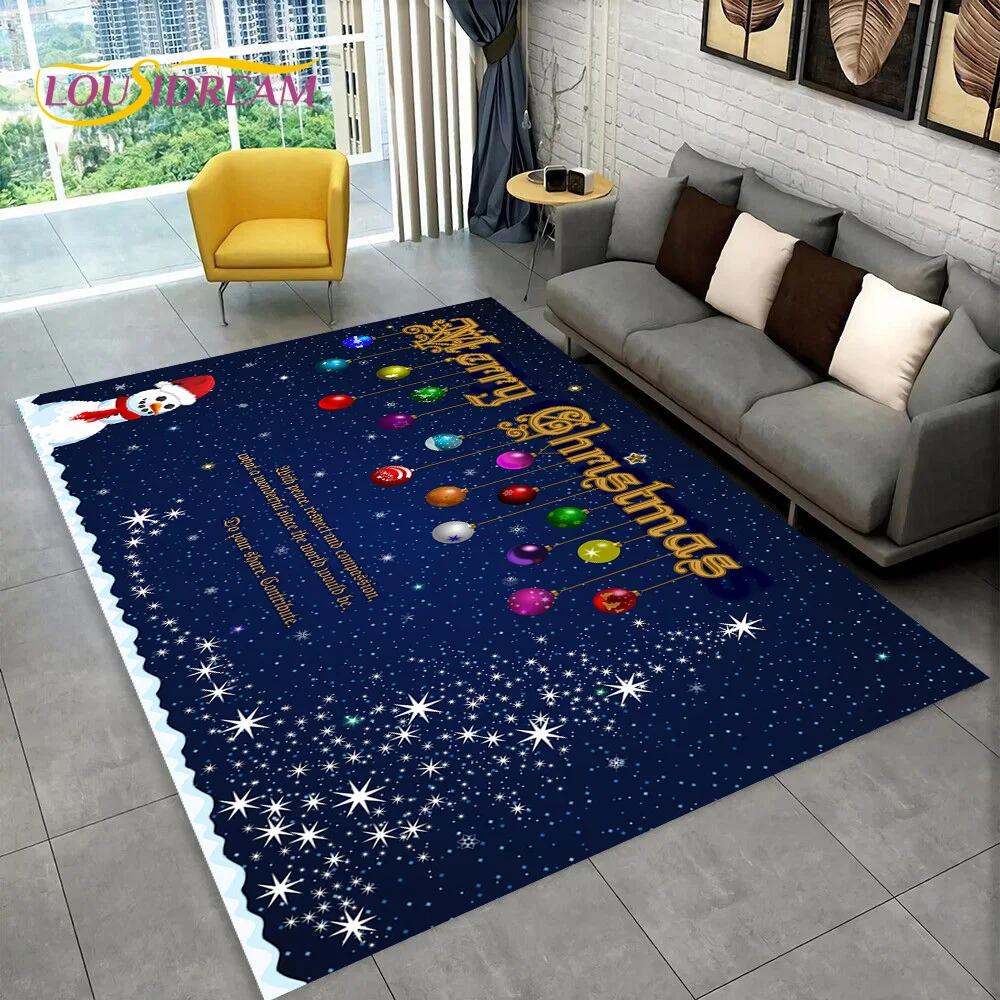 Santa Claus Vánoční stromeček Elk Area Koberec,Koberec do obývacího pokoje Ložnice Rohožka Rohožka Vánoční dekorace,Protiskluzová podložka