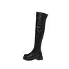 New Elastic Thin Round Head Waterproof Platform Thick-soled Over-the-knee Long Boots Women's Long Boots Thick Leg High Boots