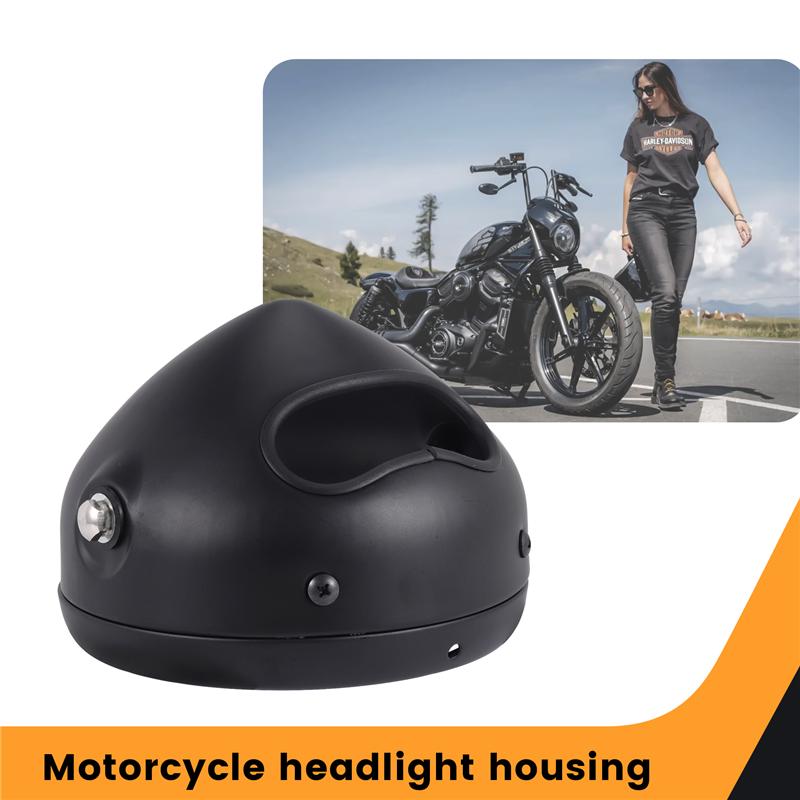 5-3/4 Inch 5.75 Inch Motorcycle Headlights Housing Bucket For Motorcycle Accessories Black-A87Q
