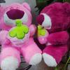 Strawberry Bear Plush Toy Cartoon Anime Pink Strawberry Bear Plush Doll Sleeping Pillow Giving Girlfriend Birthday Gift