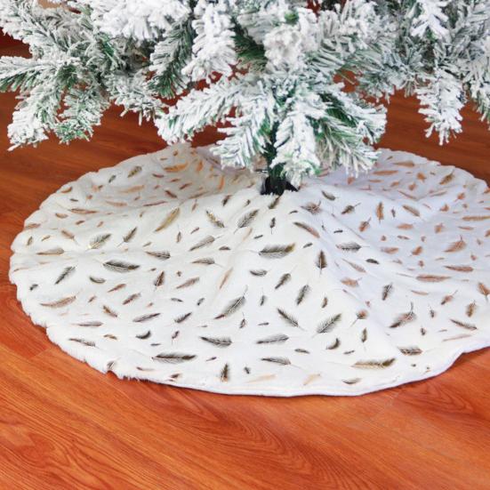 Faux Fur Christmas Tree Skirt White Furry Christmas Tree Skirt Thick