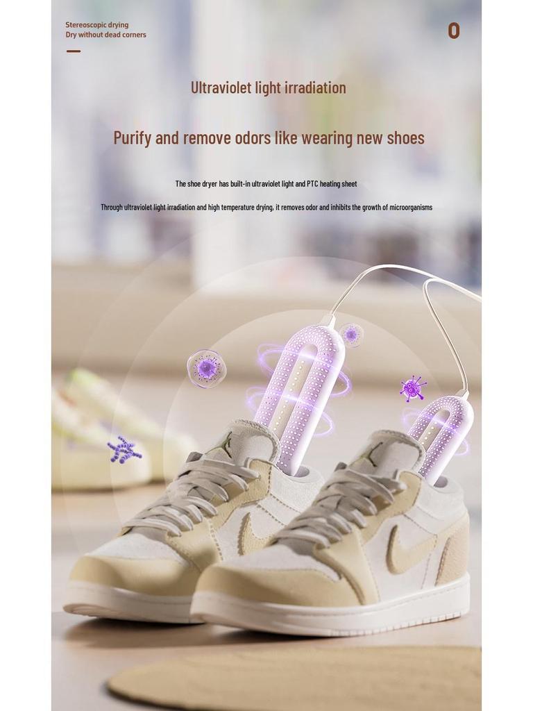 Foldable Smart Shoe Dryer with Timer & Deodorizing for Shoes & Socks