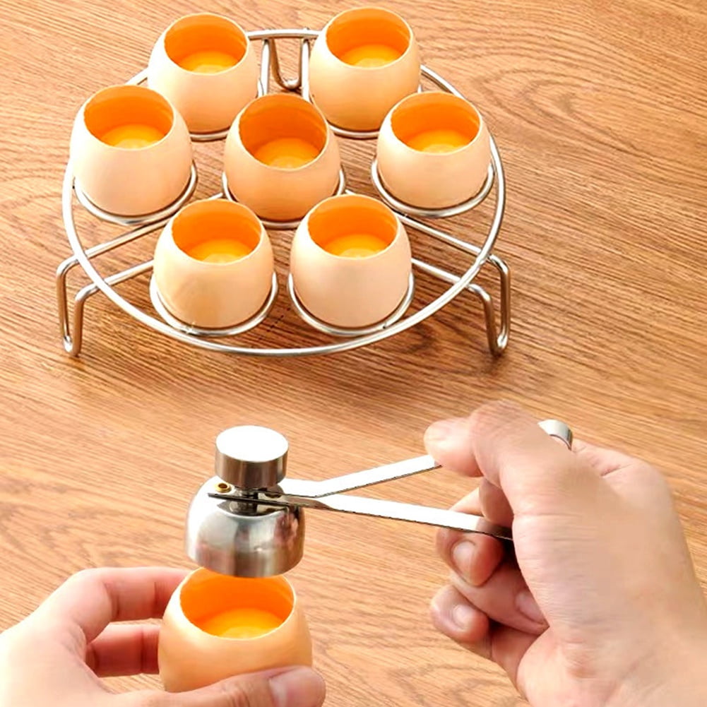 Stainless Steel Egg Cracker: Handheld Egg Shell Opener & Cutter - Perfect Kitchen Gadget for Precise Egg Preparation