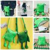 Süße grüne Frosch Plüsch Umhängetasche für Damen Cartoon-Figur Crossbody Tasche mit Reißverschluss