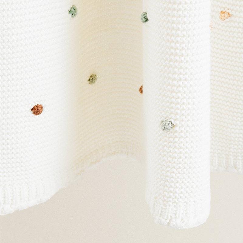 Cotton Hook Edge Blanket Office Nap Knitted Blanket Home Sofa Air Conditioning Spotted Rice White Blanket All-season