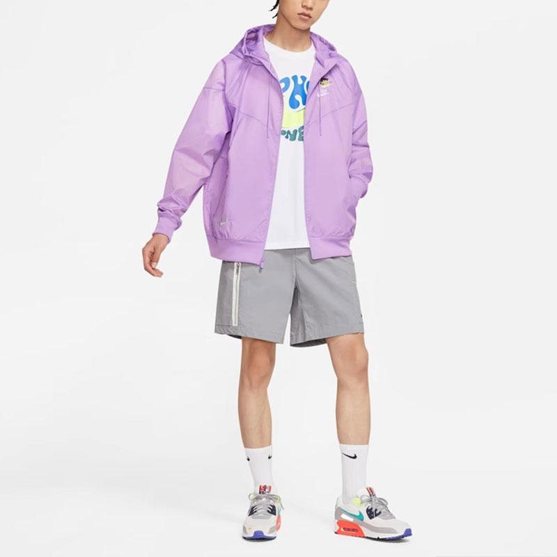 Nike Sportswear Multi-Futura Embroidered Logo Sports Woven Hooded Jacket Men Jacket Purple DM7924-589