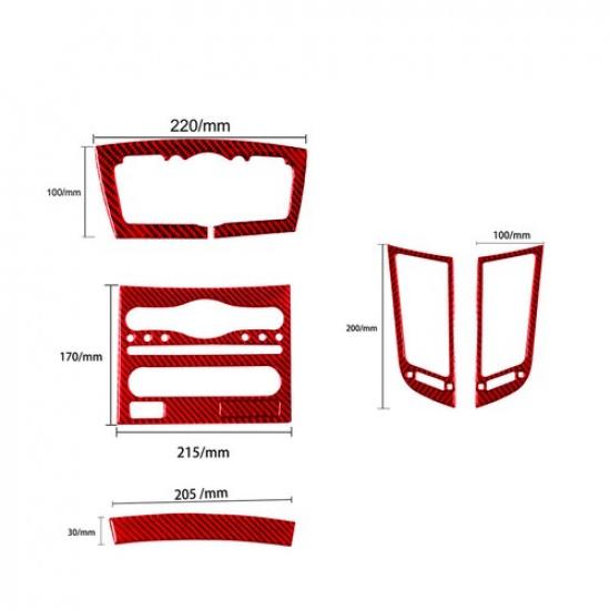 Red Carbon Fiber Central Console Cover Trim For Infiniti FX35/37/50 QX70