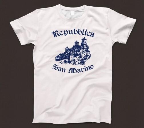 Repubblica San Marino T-shirt 883 Retro European Mount Titano Italy Dogana New M