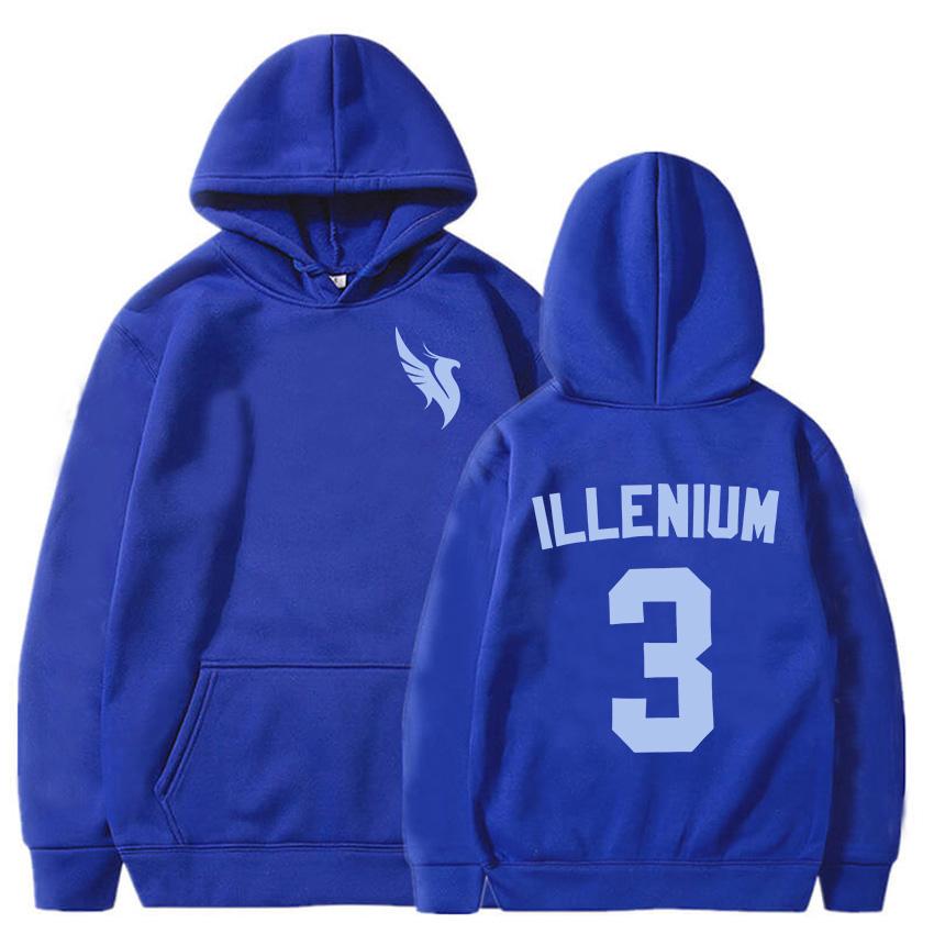 ILLENIUM Print Hoodies Long Sleeve Fashion Winter/Autumn Sweatshirts Fleece Warm Men Women Pullovers Streetwear Graphic Clothing