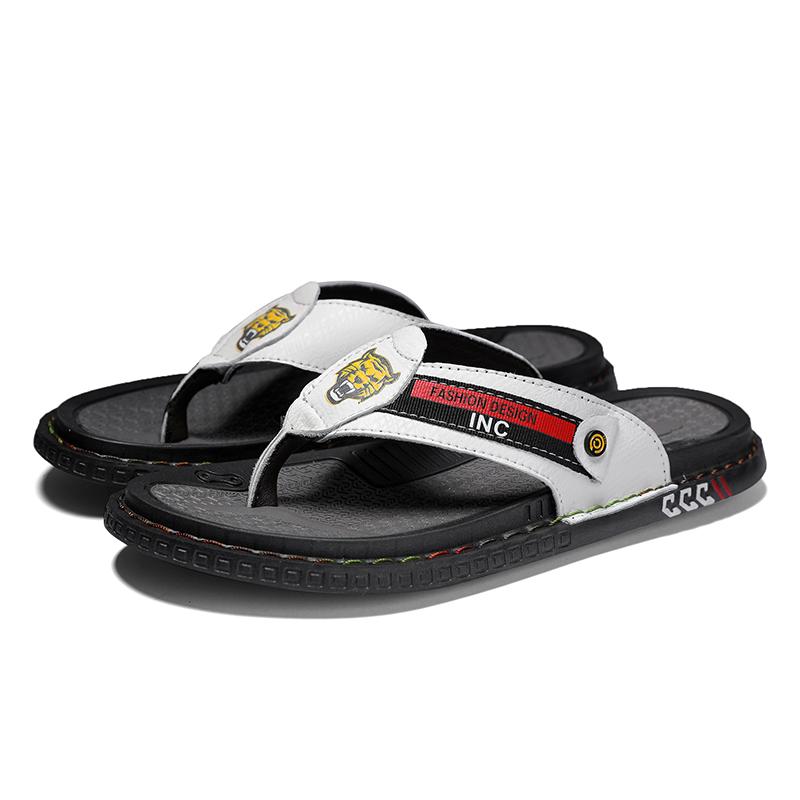 

Мужские тапочки, сандалии-гладиаторы, уличные летние римские сандалии для мужчин, пляжная обувь с открытым носком, большие размеры EU:46 белый