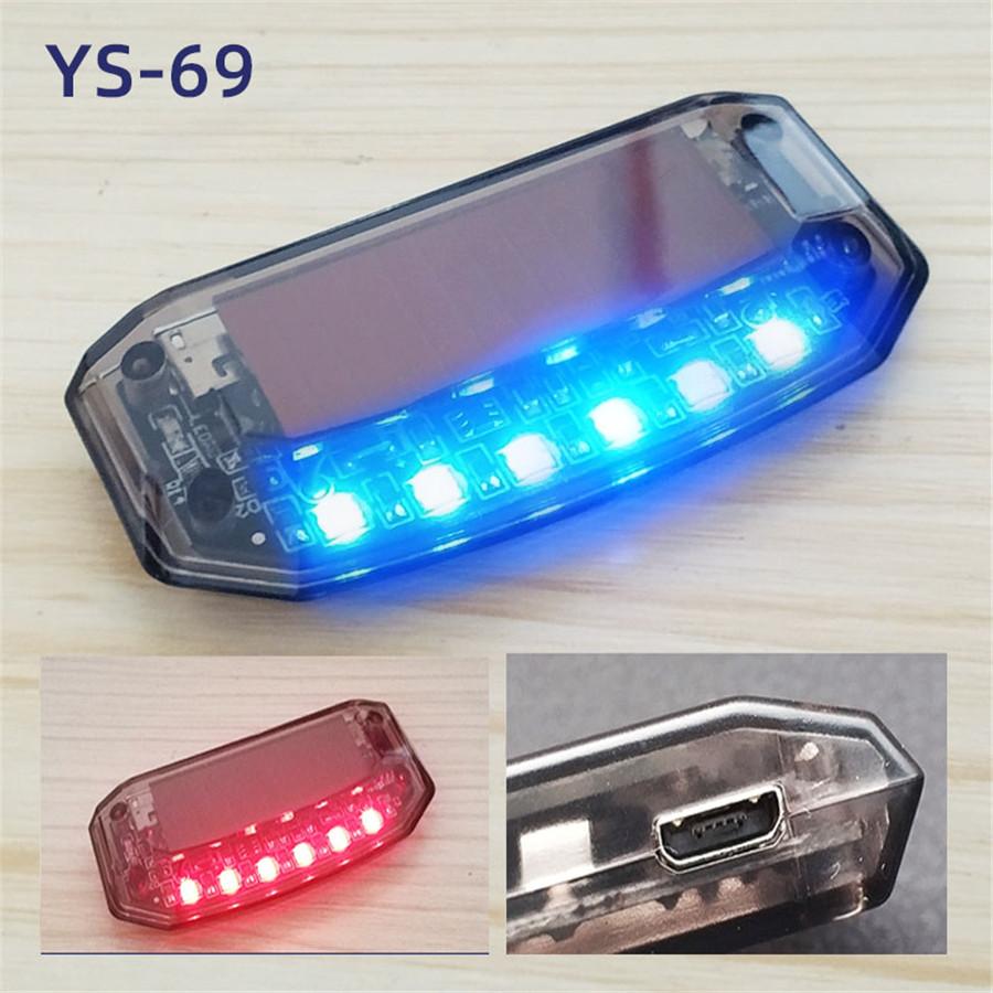 

Solar Powered Car Dummy Alarm Warning Anti-Theft Flashing Led Burglar Light Blue