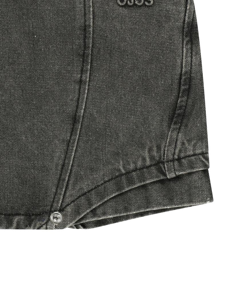 Ohos Button Denim Mini Skirt / Khaki