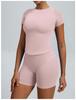 Quick-Dry Slim Fit Yoga T-Shirt - Stretch, Moisture & Sweat-Wicking Fitness Short Sleeve Top