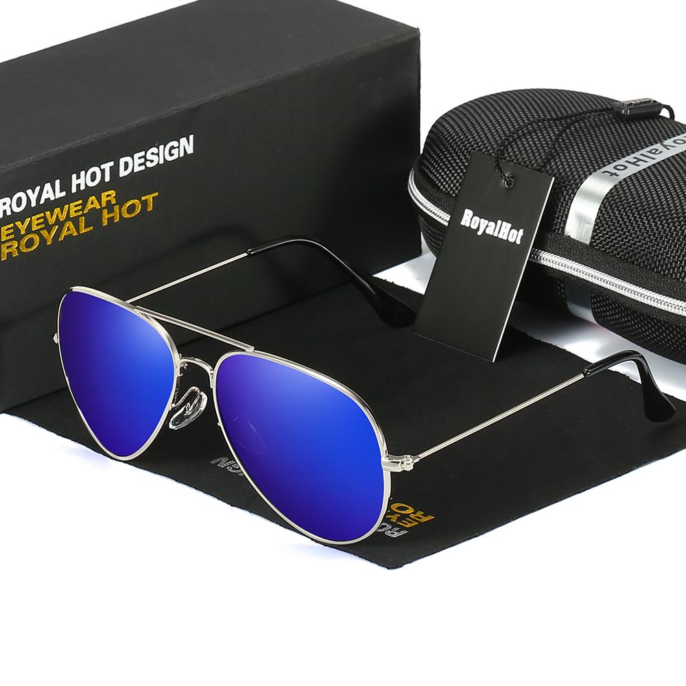 Ocean Blue Hot Fashion HD Driving Metal Frame Polarized Sunglasses Men Unisex
