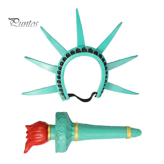 

Повязка на голову Статуя Свободы, корона, факел, косплей, костюм Леди Свободы, аксессуары, обруч для волос на День независимости 4 июля AB