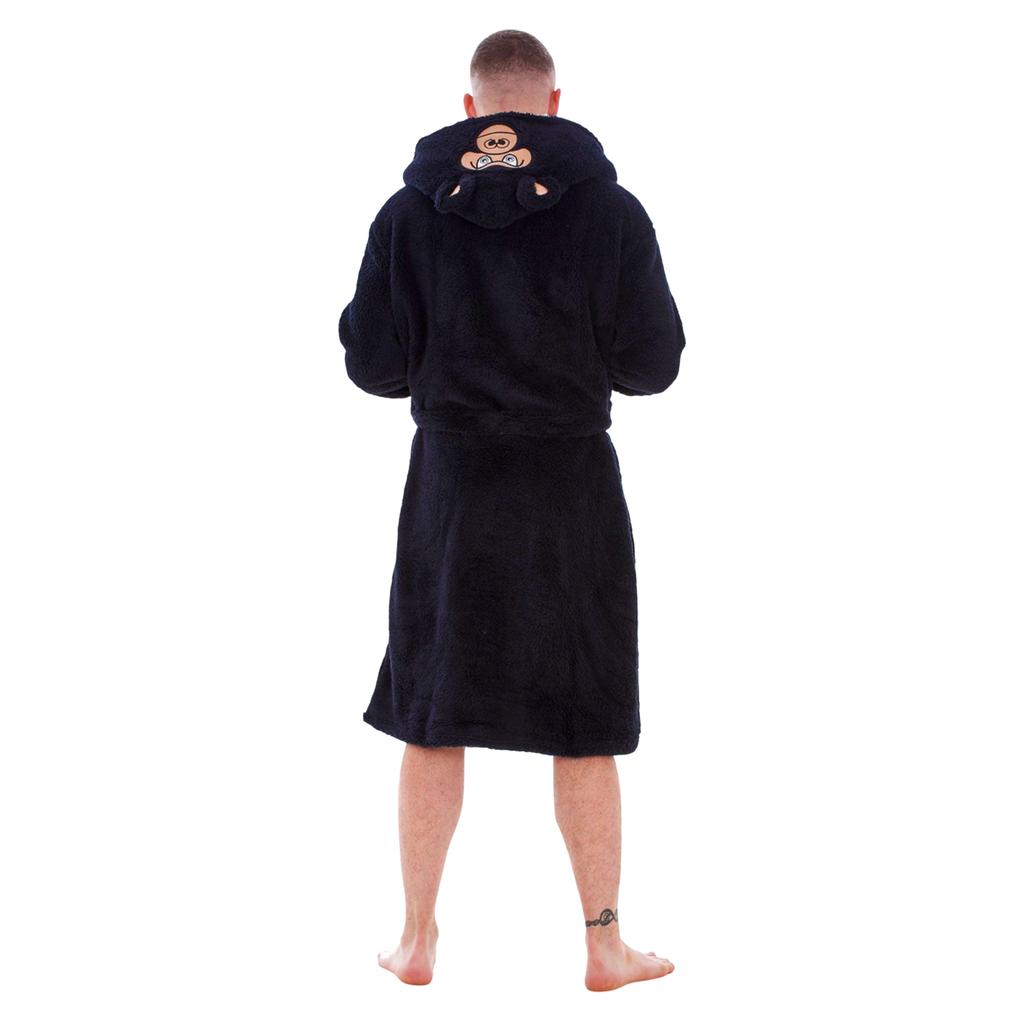 Keanu Mens Gorilla Head Fleece Dressing Gown