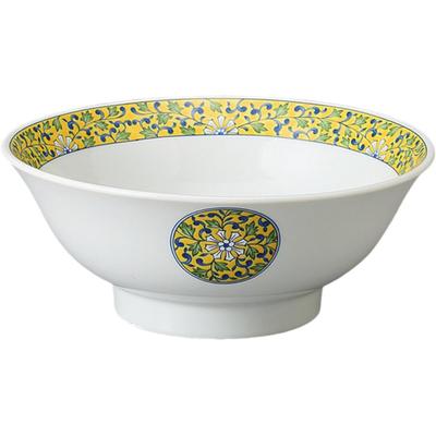 Ale-net Ramen-Schale, Gelbes Arabesken-Design, 6,8 cm, Mino-Keramik, Chinesisches Tafelgeschirr