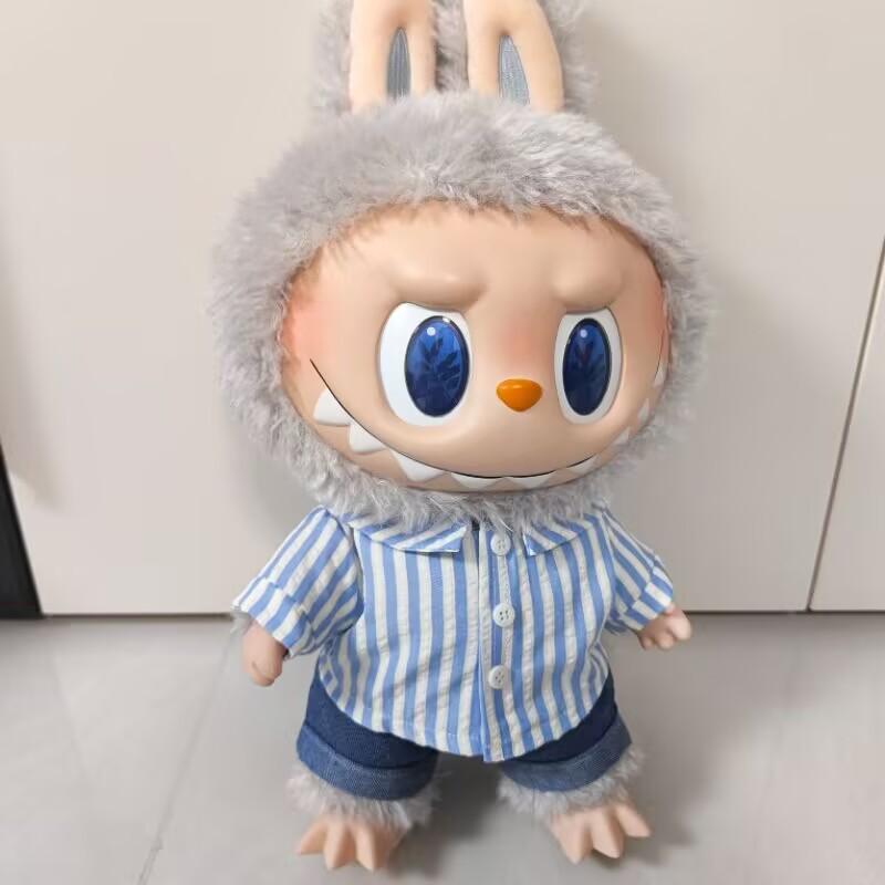 38CM Ragdoll Overalls & Shirt Set - Large Size Replacement Outfit