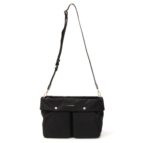 Double Front Pocket Shoulder Bag B009202 Greige [Lava Gagery] 2-Way (26)