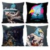 Anime S-Shangri-La Frontier Pillow Case Anti-dustmite Pillowcase Invisible zipper silky short plush Sofa cushion cover