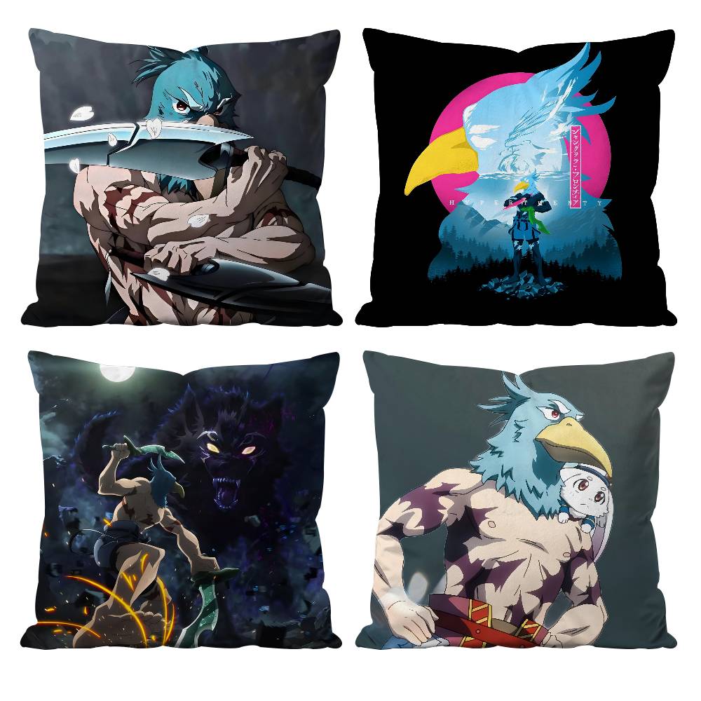 Anime S-Shangri-La Frontier Pillow Case Anti-dustmite Pillowcase Invisible zipper silky short plush Sofa cushion cover