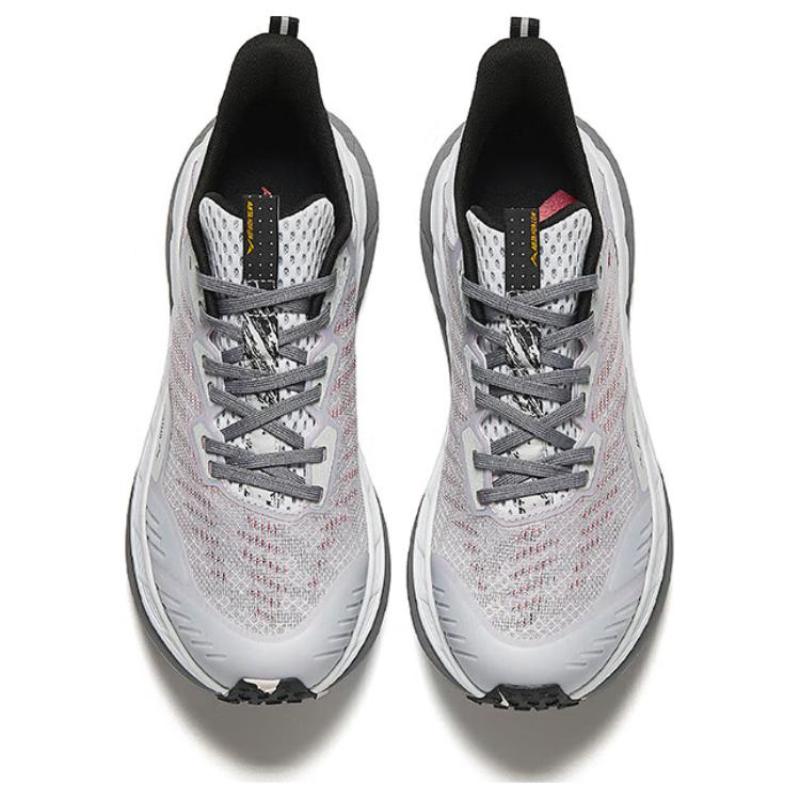 Anta Kunlun Shock Absorbers With Slip Resistant Features Low Top Running Shoes Men's Gray Red Sneakers 112425510-2