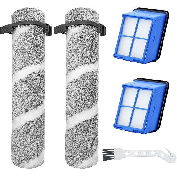 Brush Rolls Filter Replacement Kit for Bissell CrossWave OmniForce Edge 3930F/3933/v2/3999z Cordless Multi-Surface Hard Floor Cleaner Wet Dry Vacuum,
