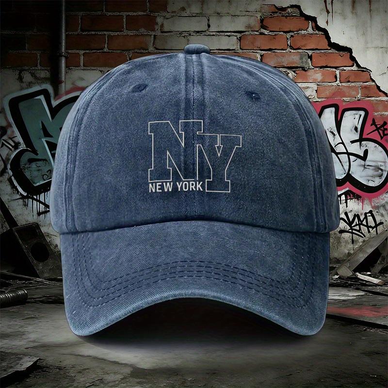 Pc Adjustable Denim Baseball Cap About NY NEW YORK Lightweight Printed WomenS Hat New York MenS Trendy Hat Ideal Gift
