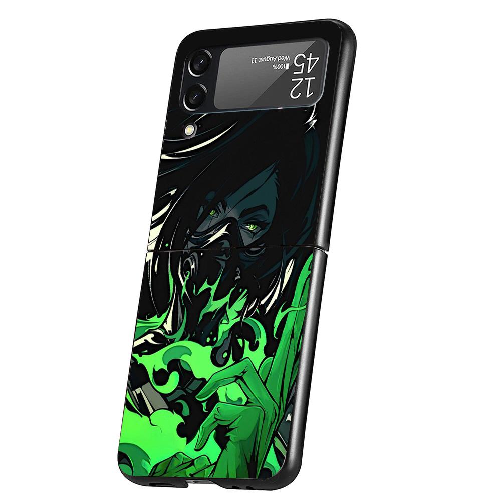 Valorant Game Cool Cover Phone Case For Samsung Galaxy Z Flip 7 6 5 4 3 5G Flip7 Flip6 Flip5 Flip4 Flip3 Black Fundas Shell Gala