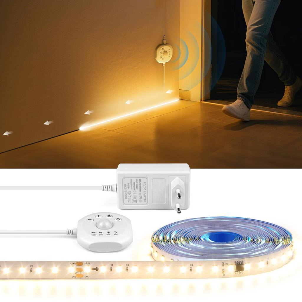 PIR Bevegelsessensor LED Trapp Nattlys WS2811 Piksler Adresserbar Jagende Stripe For Rom Trapp Gang Inngangslys Dekor