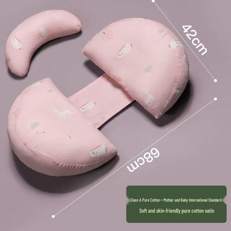 U-förmiges Schwangerschafts- und Stillkissen, waschbares Baumwoll-Lendenstützkissen